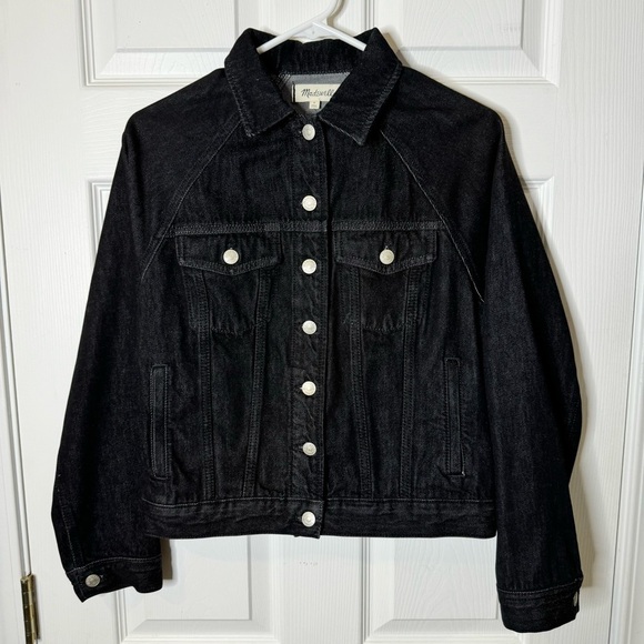 Madewell Jean Jacket - M4230 - Lunar Black Wash - Size Women's Small - Picture 1 of 5